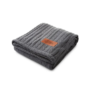 Leeman™ Cable Knit Sherpa Throw