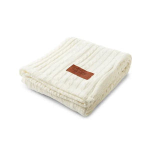 Leeman™ Cable Knit Sherpa Throw